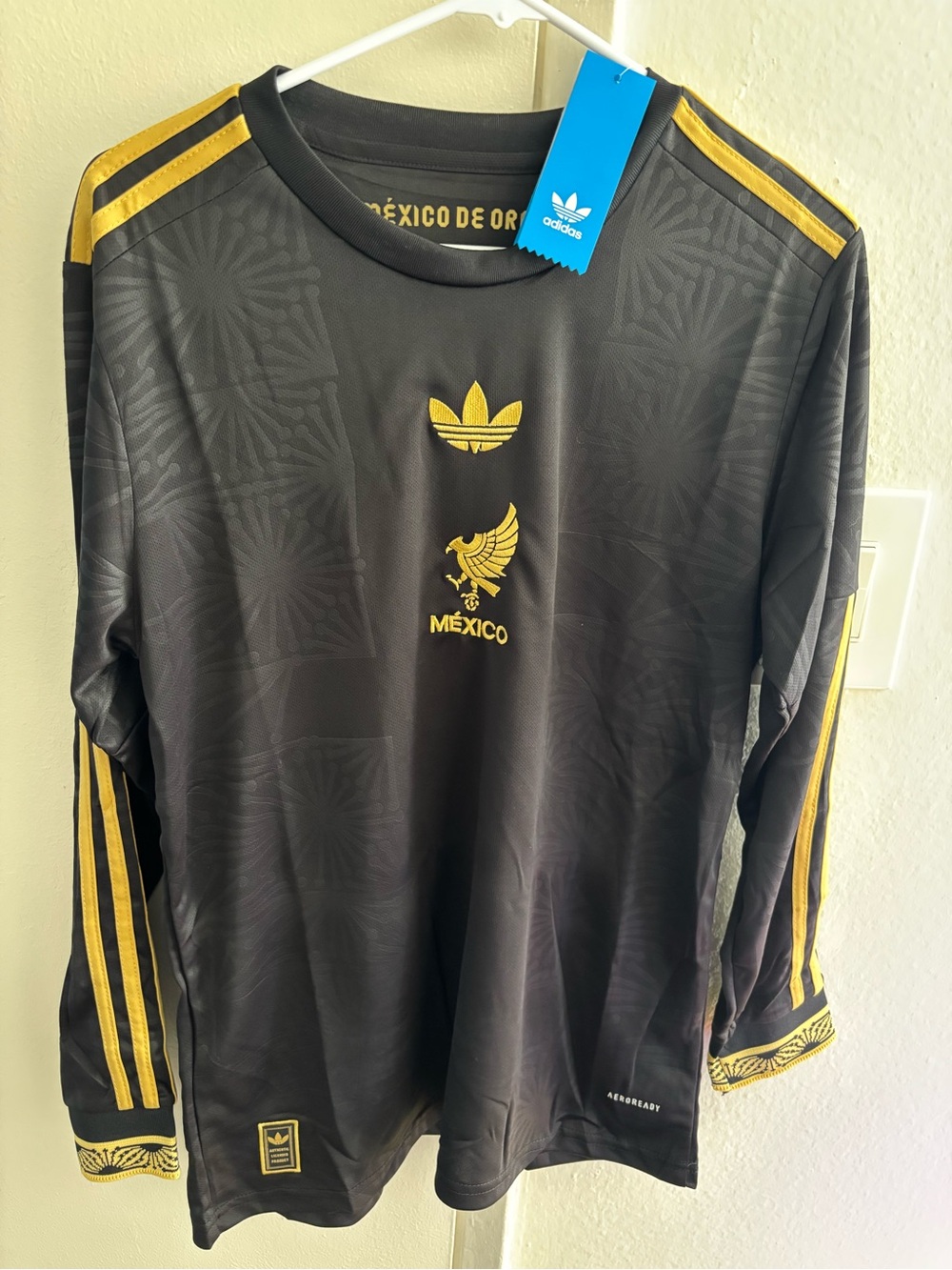 adidas México Long Sleeve Jersey - Black/Gold